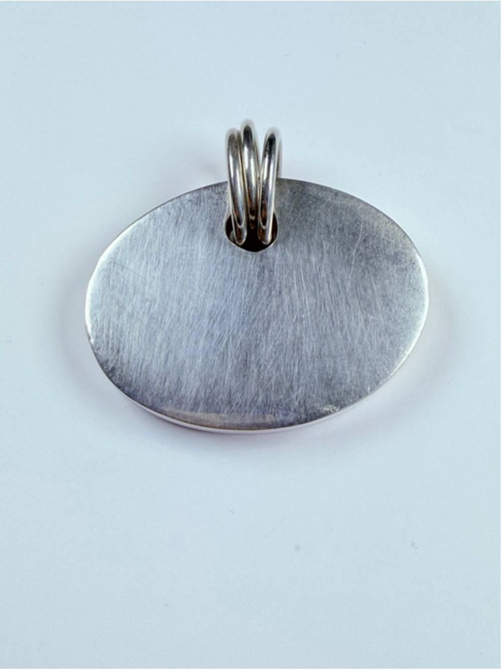 Taxco XL No Monogram Foree Signet Tag 925 Sterling Silver Vintage Pendant Mexico